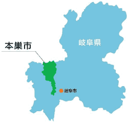 岐阜県の地形図