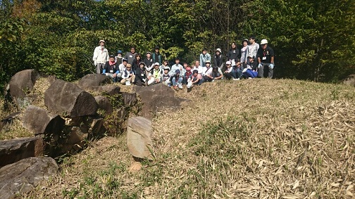 秋の船来山古墳群清掃活動の様子3