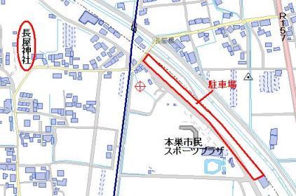 本巣市民スポーツプラザの駐車場の地図