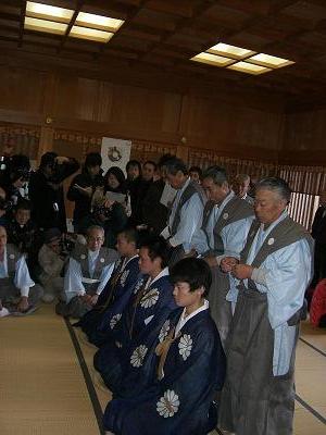 徳山神社の元服式の様子1