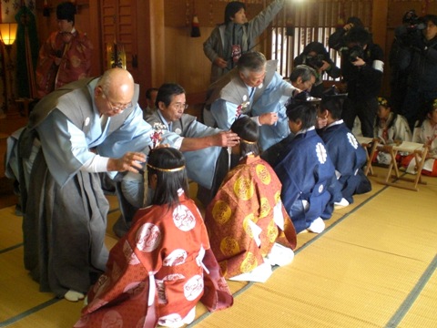 徳山神社の元服式の様子2